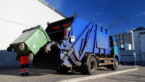 Construction site generating builders waste in East London