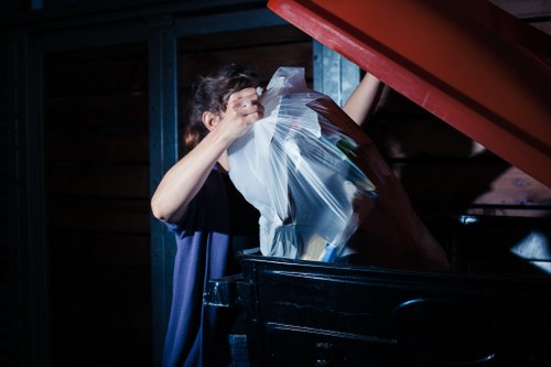 Sofa being removed from a residential property